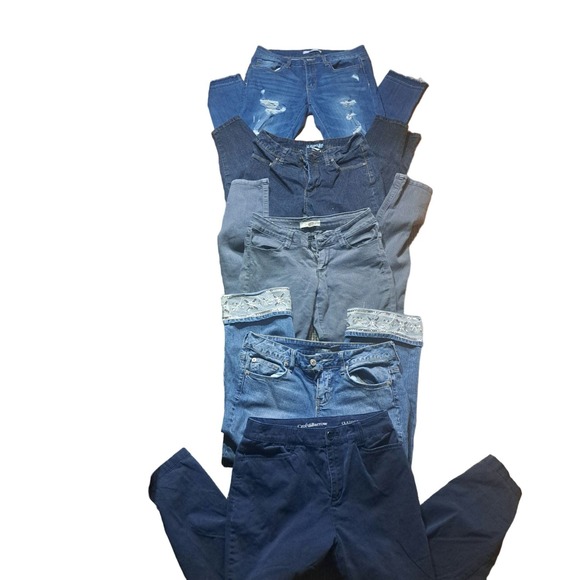 Bundle of 5 Pairs Jeans SZ 6 - Croft & barrow-APT9 -21 Denim-Klique B-St.Johns - Picture 1 of 7